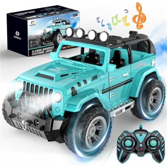 Remote Control Car with Fog Mist & Music, 1:16 Remote Control Truck for Boys - Picture 1 of 7